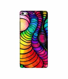 Amazon Brand - Solimo Designer Semi Circle Texture 3D Printed Hard Back Case Mobile Cover for Gionee Elife S7