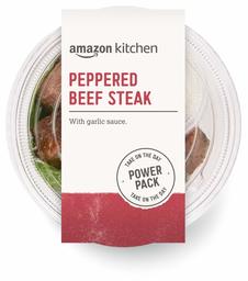 Amazon Kitchen, Peppered Beef Steak With Garlic Sauce, 4.6 oz