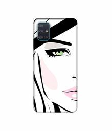 Amazon Brand - Solimo Designer Lady Vector 3D Printed Hard Back Case Mobile Cover for Samsung Galaxy A51