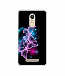 Amazon Brand - Solimo Designer Butterflies Neon Light UV Printed Soft Back Case Mobile Cover for Mi Redmi Note 3