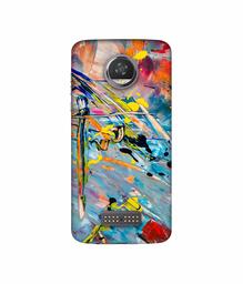 Amazon Brand - Solimo Designer Paint Texture 3D Printed Hard Back Case Mobile Cover for Moto Z2 Play