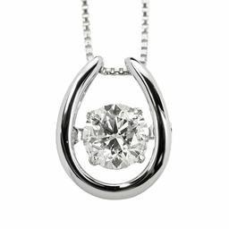 [Amazon Collection] Amazon Collection (AMBZO) Pt900 Dancing Stone Necklace Dancing Diamond 0.5ct Horseshoe Shape (J.I1.VG Equivalent) HP0010PT-05