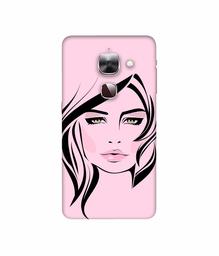 Amazon Brand - Solimo Designer Pink Lady Pattern 3D Printed Hard Back Case Mobile Cover for LeEco Le Max 2