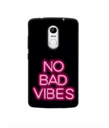 Amazon Brand - Solimo Designer No Bad Vibes 3D Printed Hard Back Case Mobile Cover for Lenovo Vibe X3