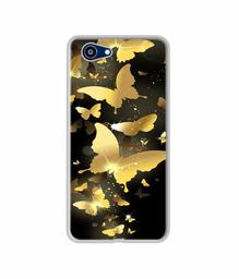 Amazon Brand - Solimo Designer Golden Butterfly Pattern UV Printed Soft Back Case Mobile Cover for Realme 1