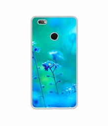 Amazon Brand - Solimo Designer Blue Flower UV Printed Soft Back Case Mobile Cover for Gionee M7 Power