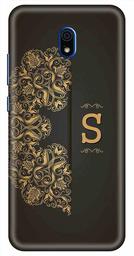 Amazon Brand - Solimo Designer Black Pattern Alphabet-S 3D Printed Hard Back Case Mobile Cover for Xiaomi Redmi 8A