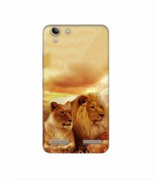 Amazon Brand - Solimo Designer Lion with Lioness 3D Printed Hard Back Case Mobile Cover for Lenovo Vibe K5