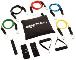 AmazonBasics Resistance Band Combo, Pack of 5 (Multicolour)