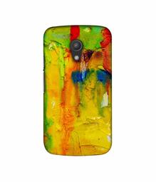 Amazon Brand - Solimo Designer Yellow and Green Paint 3D Printed Hard Back Case Mobile Cover for Motorola Moto G 2nd Generation