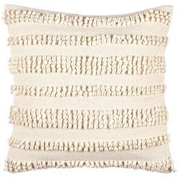 Amazon Brand – Stone & Beam 100% Cotton Textured Stripe Loop Decorative Throw Pillow, 18