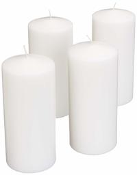 AmazonBasics Unscented Pillar Candles - 2.8” X 6”, 4-Pack