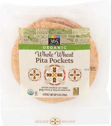 365 Everyday Value, Organic Whole Wheat Pita Pockets, 9 oz