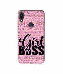 Amazon Brand - Solimo Designer Girl Boss On Pink Sparkle 3D Printed Hard Back Case Mobile Cover for Asus Zenfone Max Pro M1 ZB601KL