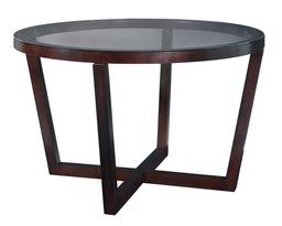 Pinzon Murdoch Rubberwood and Glass Dining Table