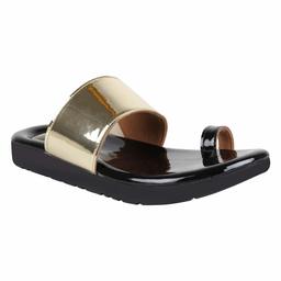 Teen Mix By Catwalk Women's Gold Fashion Slippers-8 UK (40 EU) (10 US) (TM4276XX_A)