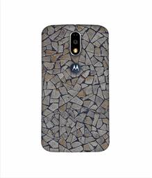 Amazon Brand - Solimo Designer Marble Pices 3D Printed Hard Back Case Mobile Cover for Motorola Moto G4 Plus (with Logo Cut)