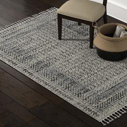 Amazon Brand – Stone & Beam Modern Vintage-Look Area Rug, 5 x 8 Foot, Ivory