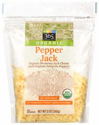 365 Everyday Value, Organic Pepper Jack Cheese, Shredded, 12 oz