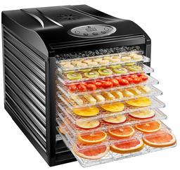 New House Kitchen 9 Dehydrator Machine Electric Food Preserver for for Meat/Beef Jerky, Dried Fruit/Veggie Maker, Dishwasher Safe Slide Out Trays, Transparent Door, Black