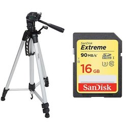 AmazonBasics 60-Inch Lightweight Tripod with SanDisk 16GB Card