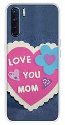 Amazon Brand - Solimo Designer Multicolor Love Mom Heart Design Printed Soft Back Case Mobile Cover for Oppo F15