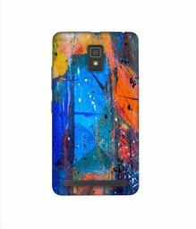 Amazon Brand - Solimo Designer Blue and Orange Brush 3D Printed Hard Back Case Mobile Cover for Lenovo A6600