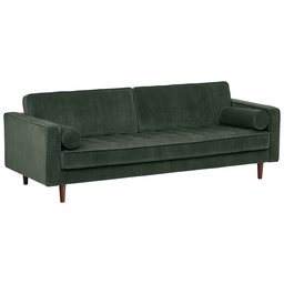 Amazon Brand – Rivet Aiden Tufted Mid-Century Modern Velvet Bench Seat Sofa Couch, 86.6