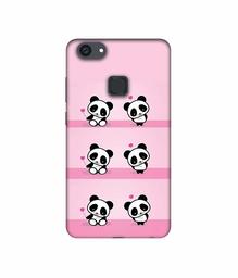 Amazon Brand - Solimo Designer Panda Pattern UV Printed Soft Back Case Mobile Cover for Vivo V7 Plus