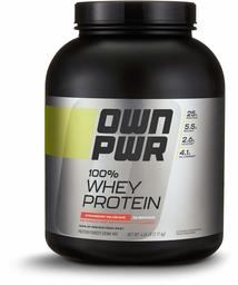 OWN PWR 100% Whey Protein Powder, Strawberry Milkshake, 25 G Protein with Enzymes, 4.65 Pound Value Size (62 Servings)