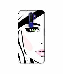 Amazon Brand - Solimo Designer Lady Vector 3D Printed Hard Back Case Mobile Cover for Oppo A9 (2020)