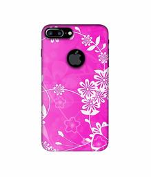 Amazon Brand - Solimo Designer Flower Pattern 3D Printed Hard Back Case Mobile Cover for Apple iPhone 7 Plus (Logo Cut)