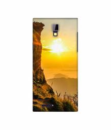 Amazon Brand - Solimo Designer Mountan Side Sun View 3D Printed Hard Back Case Mobile Cover for Micromax Canvas Xpress A99