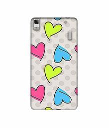 Amazon Brand - Solimo Designer Multicolor Heart 3D Printed Hard Back Case Mobile Cover for Lenovo A7000