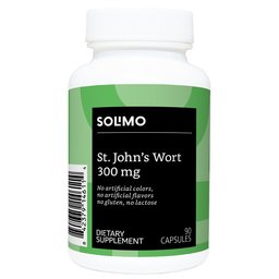 Amazon Brand - Solimo St. John's Wort 300 mg, 90 Capsules, One Month Supply