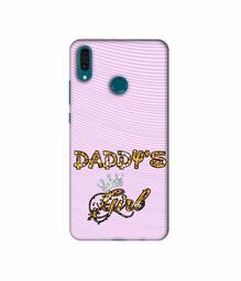 Amazon Brand - Solimo Designer Daddy's Girl in Glitter Pattern 3D Printed Hard Back Case Mobile Cover for Huawei Y9 (2019)