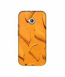 Amazon Brand - Solimo Designer Yellow Texture Wall 3D Printed Hard Back Case Mobile Cover for Motorola Moto E 2nd Generation