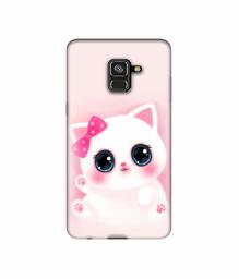 Amazon Brand - Solimo Designer Babby Kitty 3D Printed Hard Back Case Mobile Cover for Samsung Galaxy A8 Plus