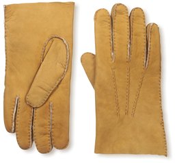 Franklin Tailored Men's Nubuck Gloves, Cognac, M