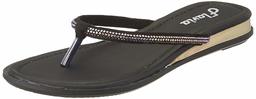 Flavia Women's Black Fashion Slippers-8 UK (40 EU) (9 US) (FL/245/BLK)