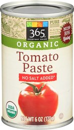 365 Everyday Value, Organic Tomato Paste, No Salt Added, 6 oz