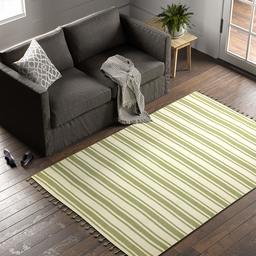 Amazon Brand – Stone & Beam Los Altos Striped Dhurrie Farmhouse Area Rug, 5' x 7' 6