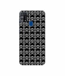 Amazon Brand - Solimo Designer White Flowers Pattern 3D Printed Hard Back Case Mobile Cover for Samsung Galaxy M31