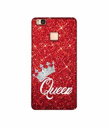 Amazon Brand - Solimo Designer Queen On Red Glitter 3D Printed Hard Back Case Mobile Cover for Huawei P9 lite