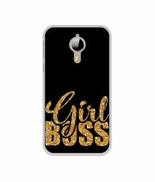 Amazon Brand - Solimo Designer Sparkle Girl Boss UV Printed Soft Back Case Mobile Cover for Panasonic Eluga i3 Mega