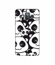 Amazon Brand - Solimo Designer Panda Texture 3D Printed Hard Back Case Mobile Cover for Samsung Galaxy J7 Duo