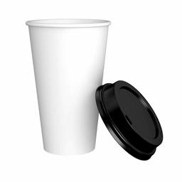 Amazon Brand - Solimo 16oz Paper Hot Cup with Lid, 500 Count