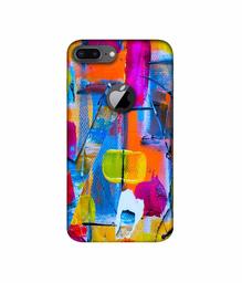 Amazon Brand - Solimo Designer Multicolor Box Texture 3D Printed Hard Back Case Mobile Cover for Apple iPhone 8 Plus (with Logo Cut)