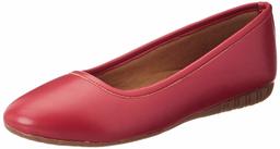 Amazon Brand - Symbol Women's Red Ballet Flats-7 UK (40 EU) (10 US) (AZ-EZ-22)