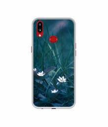 Amazon Brand - Solimo Designer White Flower UV Printed Soft Back Case Mobile Cover for Samsung Galaxy A10s